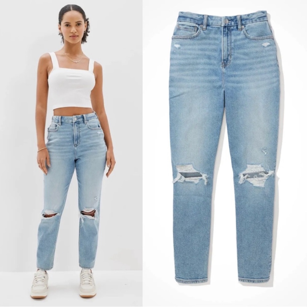 American Eagle Ripped Mom Jean